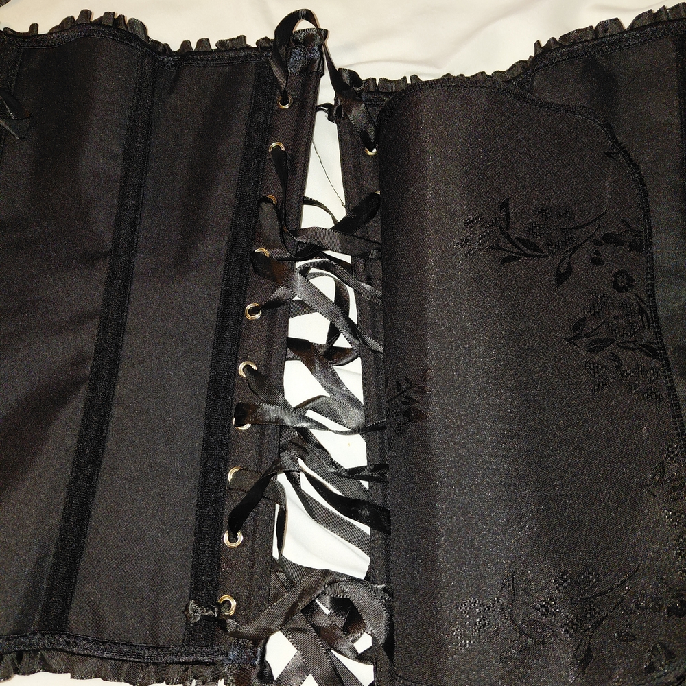 Black Corset With Button Front - image 6
